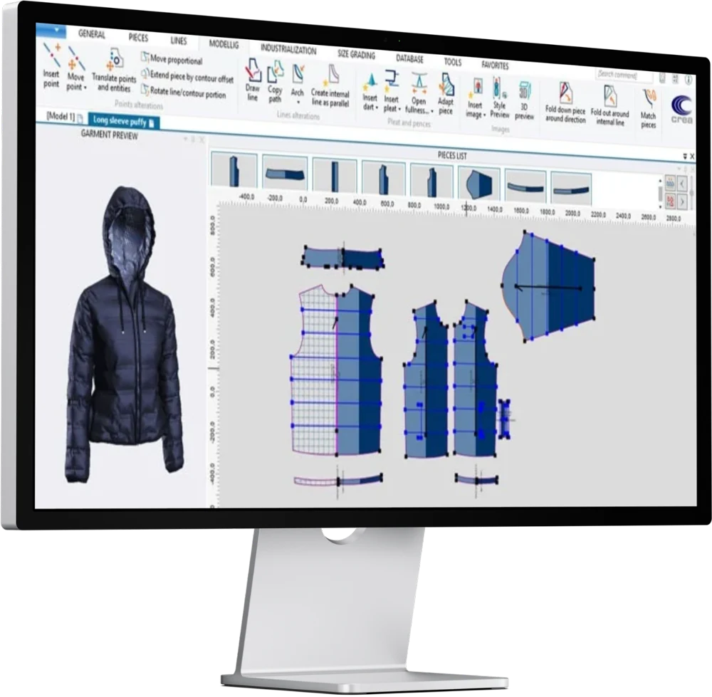 CAD Crea Solution — interface do software de modelagem